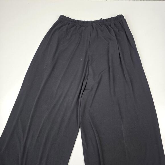 Planet Pants Womens Size 2 Black Wide Leg Elastic Waist made in USA Palazzo - Picture 12 of 12